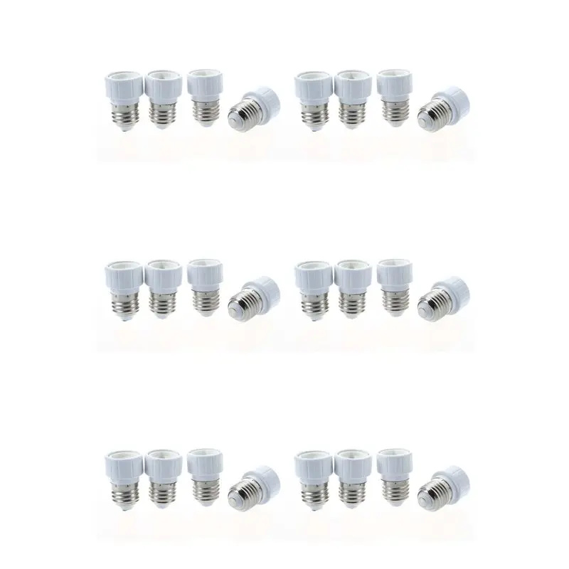24X E27 To GU10 LED Light Socket Adapter Socket Adapter Lamp Bulb Converter White