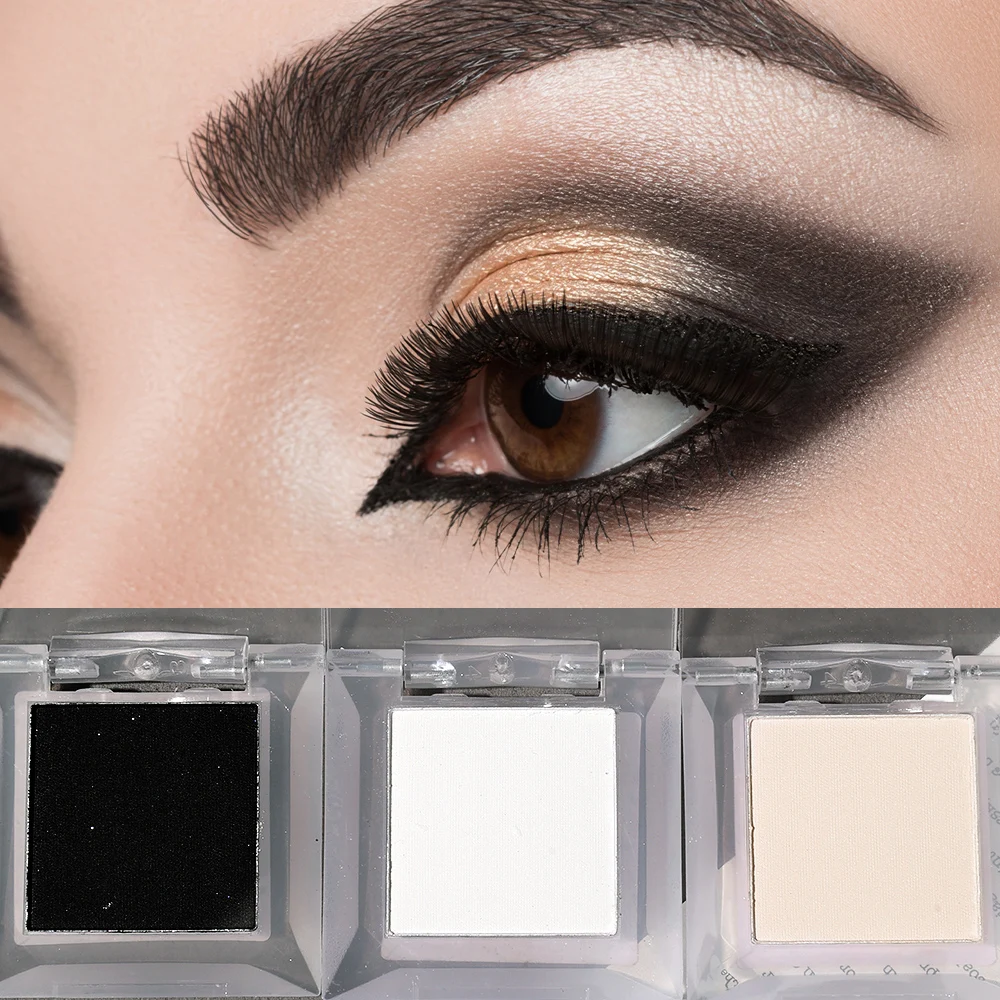 Palette de fards à barrage monochromes durables, nude, smokey, yeux noirs, maquillage pour le visage, poudre éclaircissante naturelle, cosmétique antarctique 3D, 256