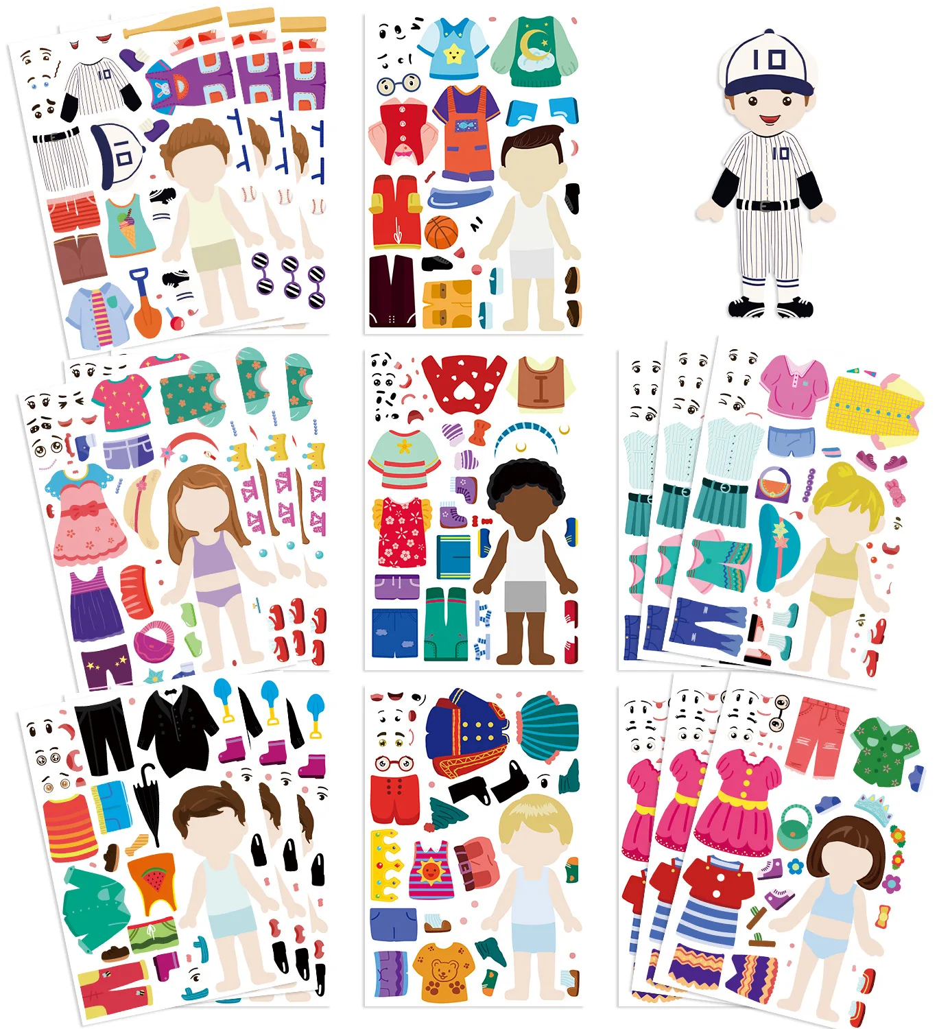 ملصقات تلبيس للأطفال مقاومة للماء مكونة من 8 أنماط لتزيين المجلات Guka وشارات ذات طابع INS للأطفال المبدعين