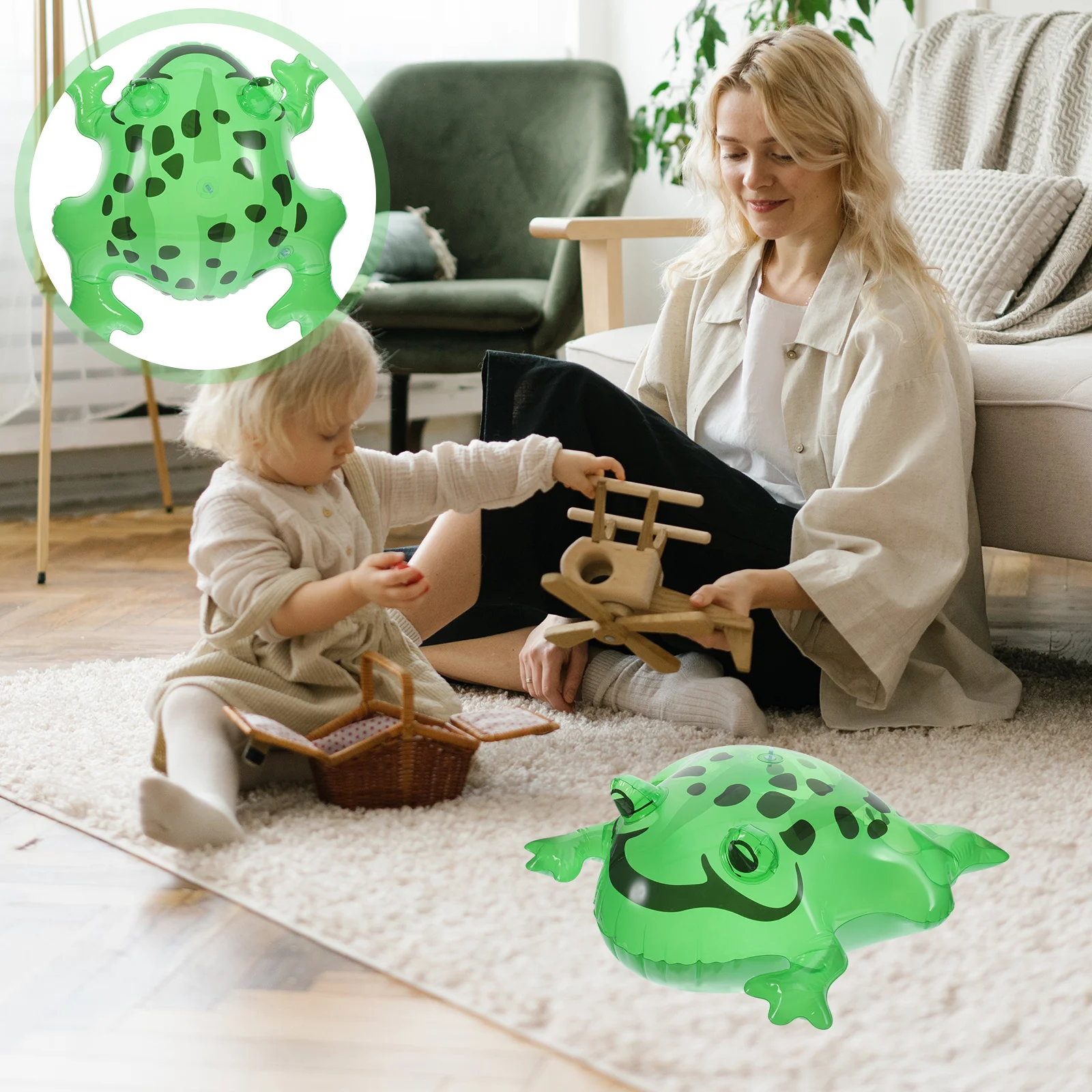 

4Set Inflatable Frog Balloons Lighted Bounce Pool Party Decorations Cartoon Balloon Novelty Balloon Inflatable Frogs Toy