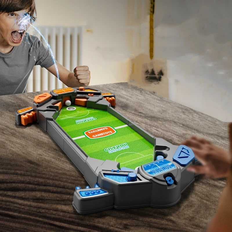 

Мини-футбол для детей с интерактивным водным распылителем: настольный футбол-пинбол для игровой комнаты