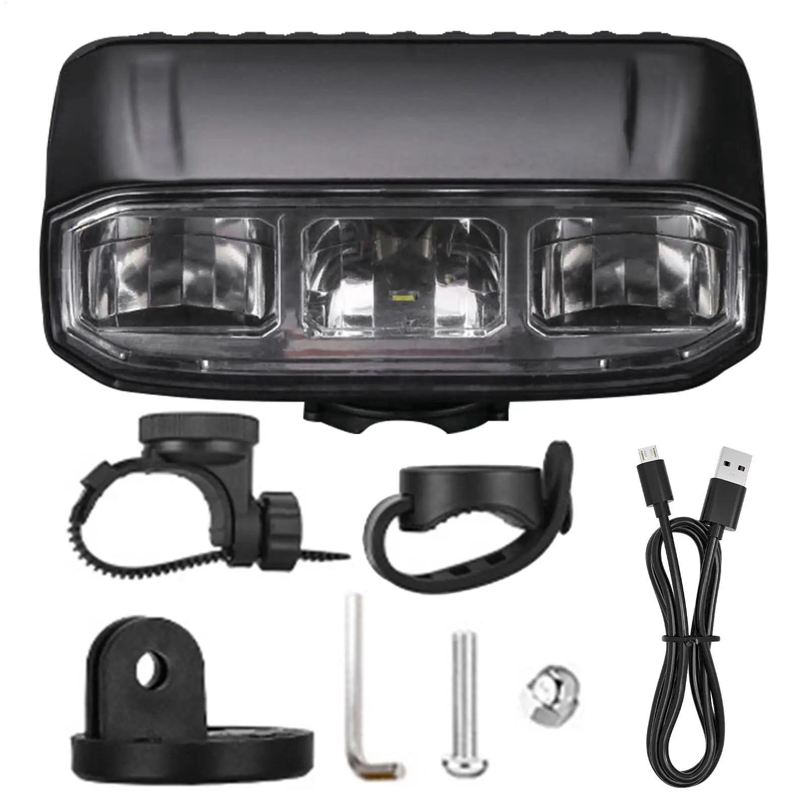 5 أوضاع إضاءة LED للمصباح الأمامي للدراجة، مصباح أمامي للدراجة فائق السطوع لركوب الدراجات الجبلية على الطرق، ضوء أمان للأطفال والكبار #2