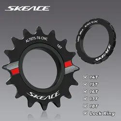 SKEACE Fixed Gear Bike Freewheel Cycling Cog 13T/14T1/5T/16T/17T/18T Single Speed Flywheel Aluminum Alloy Bicycle Cassette Parts