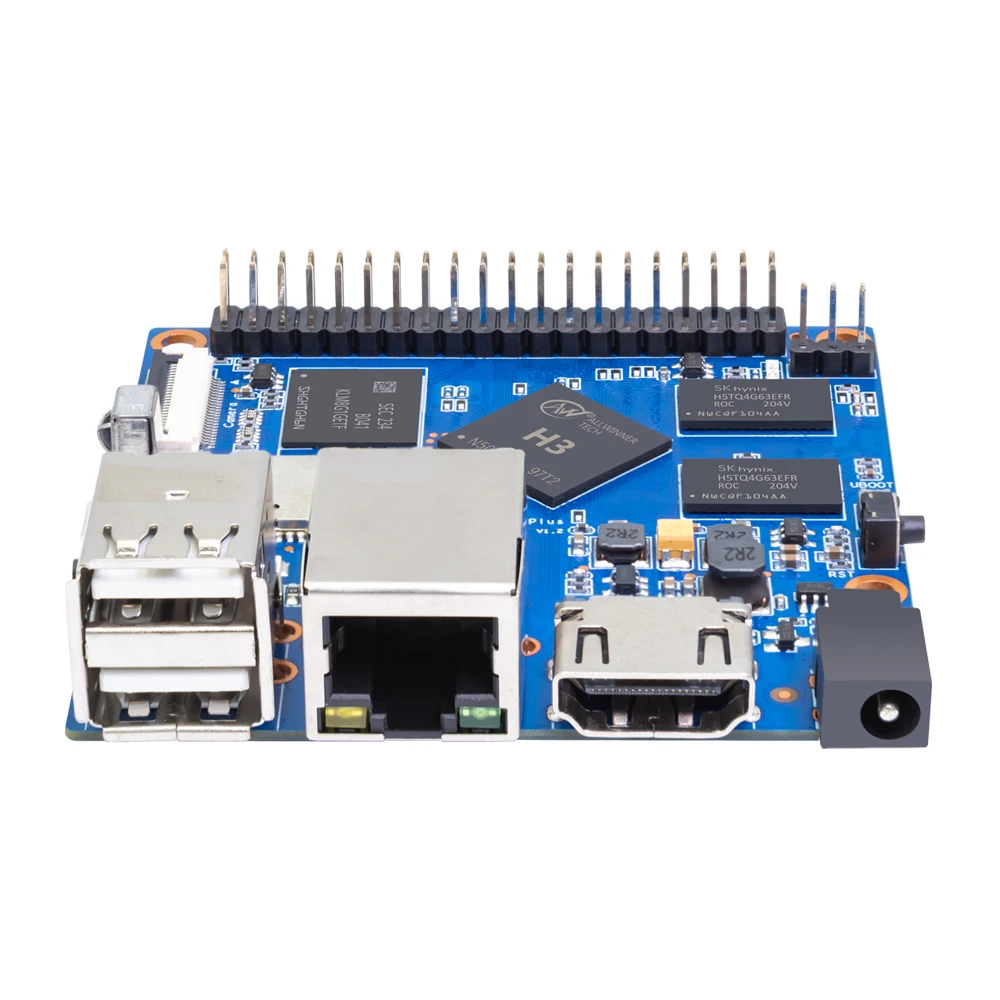 Banana Pi BPI-M2 + Plus Allwinner H3 Quad-Core Cortex-A7 1GB DDR3 8GB E MMC Dukungan HDMI WiFi BT CSI Menjalankan Android Ubuntu Debian