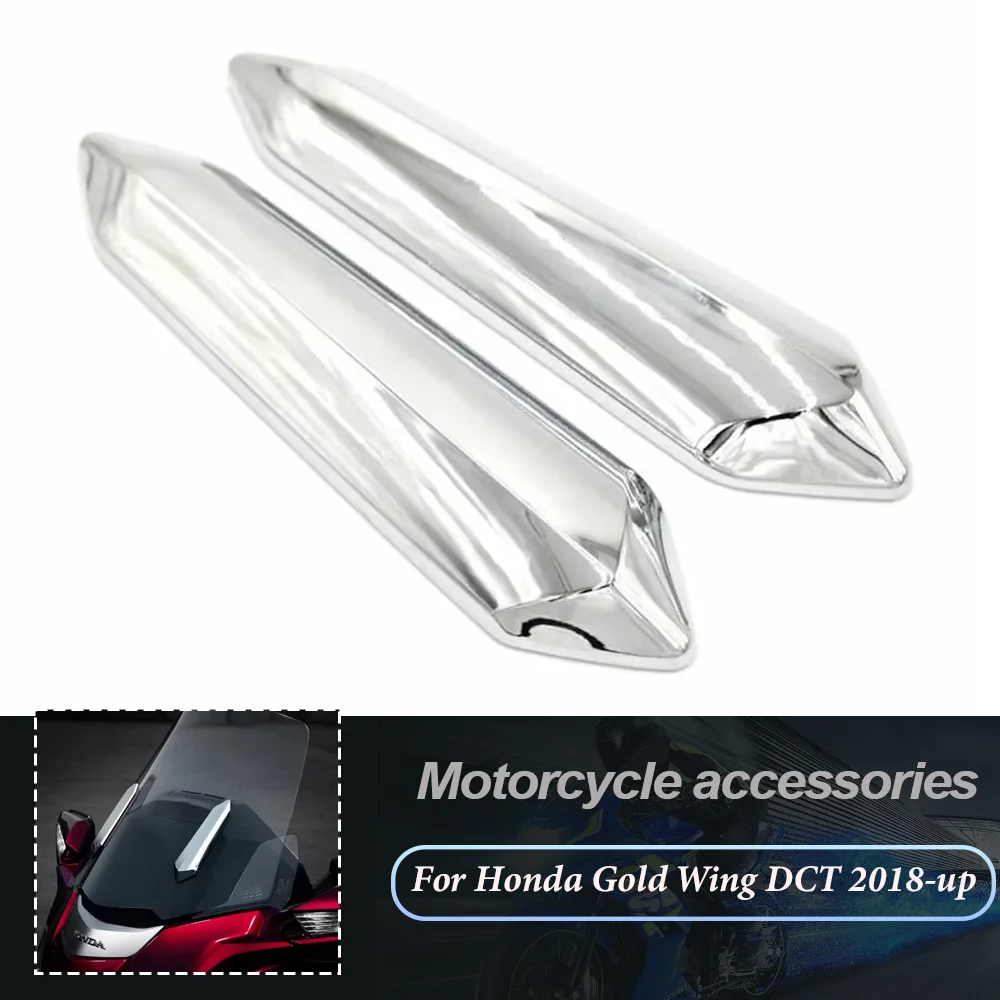 

Мотоциклетные хромированные чехлы на лобовое стекло, декоративные для Honda Goldwing Gold Wing GL1800 Tour DCT, подушка безопасности 2018-2022
