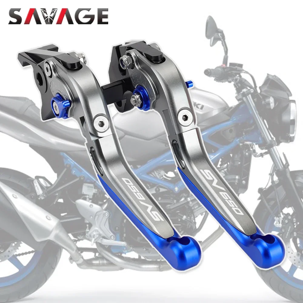 

SV 650 Folding Clutch Brake Levers For SUZUKI SV650X SV650 N/S/X 1998-2022 SV650S SV650N Motorcycle CNC Handles Extendable