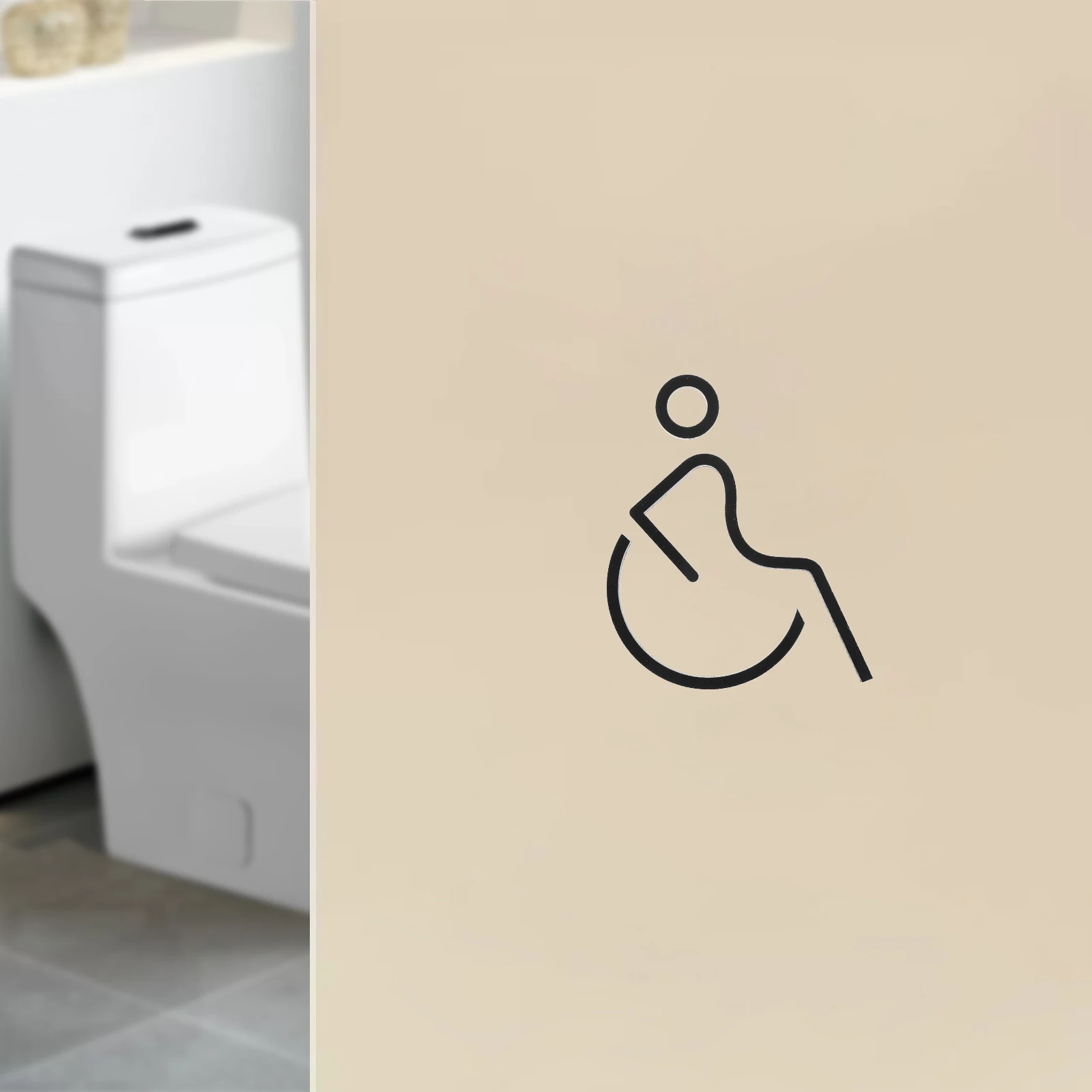 

Accessible Bathroom Signage Acrylic Door Disabled Sign Wheelchair Symbol for Restroom Toilet Safety Traffic Signs