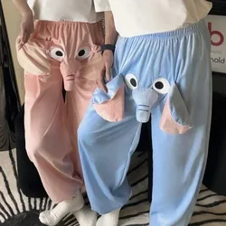 Pants Elephant Trunk Pajamas Home Sleeping Trousers Men Clothes Y2K Korean Autumn Winter Women Sleep Funny Cute Couple Pajama