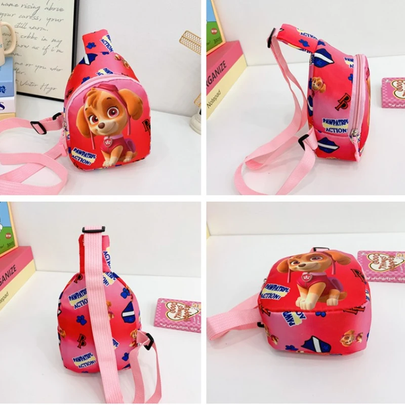 Paw Patrol Kawaii Brusttasche für Jungen und Mädchen, Anime-Cartoon, niedliche Umhängetaschen, Studenten, modische Umhängetasche, niedliche Geldbörse