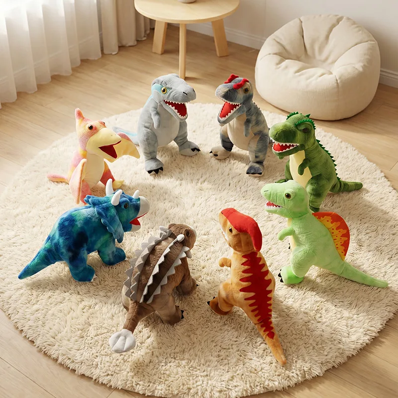 

Exquisite Dinosaur Plushie Simulated Animals Plush Toys Tyrannosaurus Rex Triceratops Pterosaur Bedroom Ornaments Gift For Child
