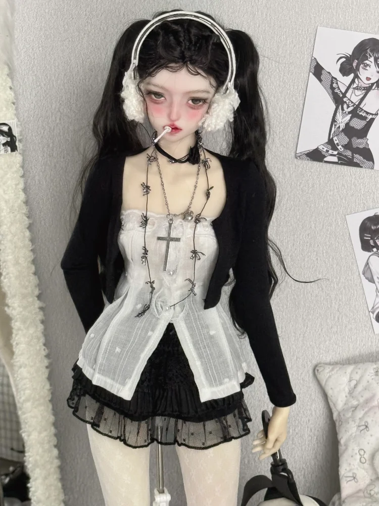BJD Poppenkleertjes Voor 1/3 1/4 Poppen Rok vest Top Sokken Outfit Poppen Kleding Accessoires (Geen Pop)
