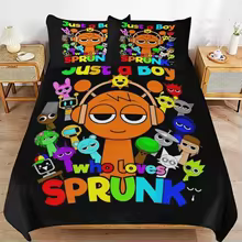 Discover Game Sprunki Bedding Set 3D Printed Music Game Incredibox