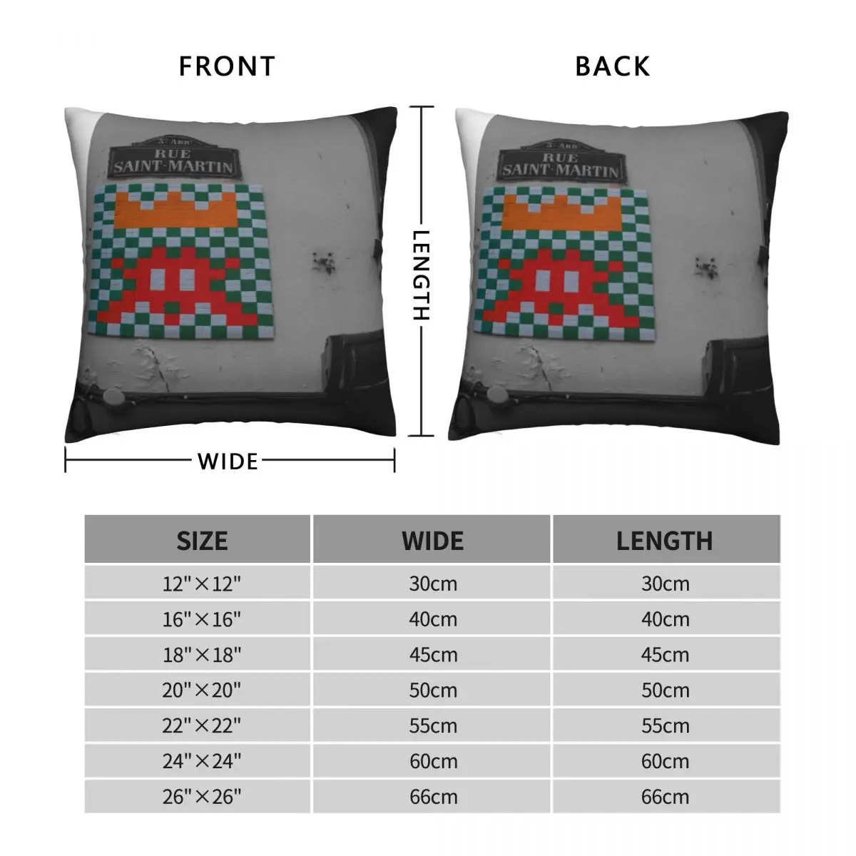 Space Invader Pillowcase Polyester Linen Velvet Printed Zip Decor Pillow Case Sofa Seater Cushion Cover