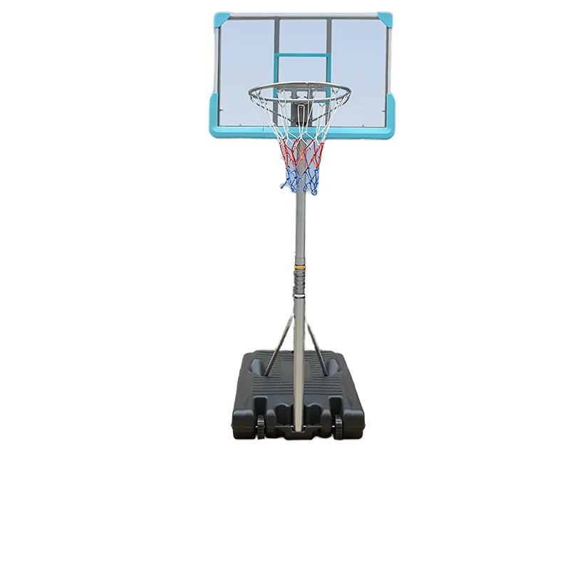 

YTYIN 2024 Blue Ball Frame for Indoor/Outdoor Training Wholesale Standard Basketball Court Equipment Movable Lifting Frame for