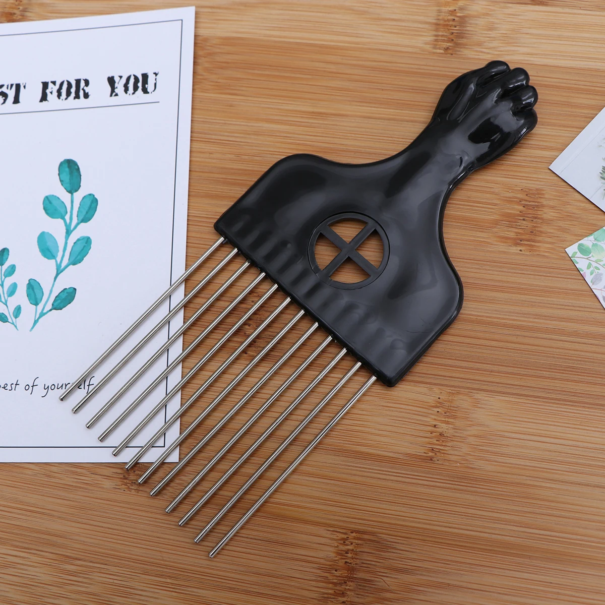 

Steel Needle Rake Wide Tooth Detangle Detangler Wet Hair Combs Styling Salon Use Hair Care Tools Anti Smooth Massage