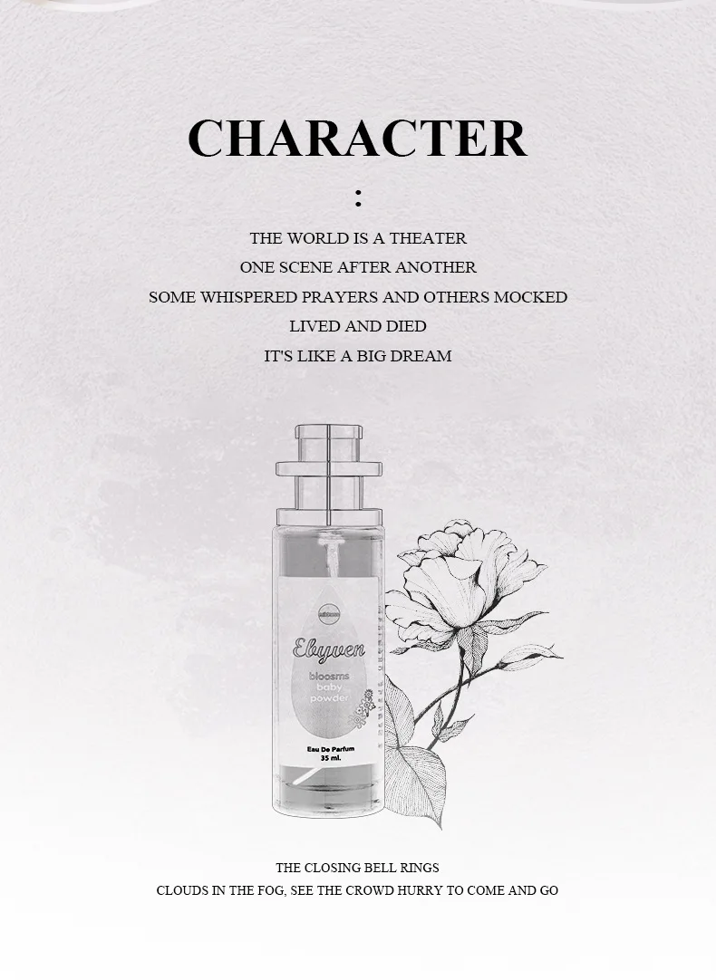 

Mild Durable Fresh Unique Charm Children's Body Fragrance Hot Sale 35ml Baby Perfume Milk Lavender Fragrance Talcum Powder