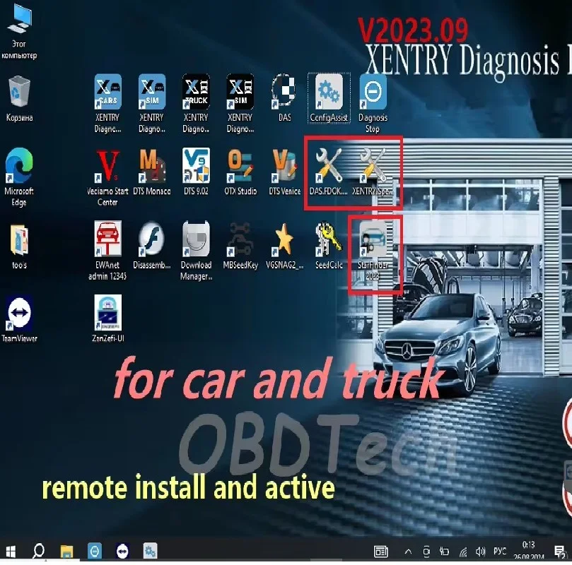 

09/2023 Xentry MB STAR sd C4/C5/C6 XDOS software install online xentry 2023.09 passthru version epc wis for openport 2.0