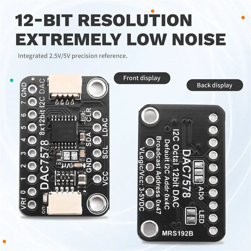 X64A-DAC7578 Breakout Board- I2C 8-Channel 12-Bit DAC Module STEMMA QT/Qwiic Connectivity