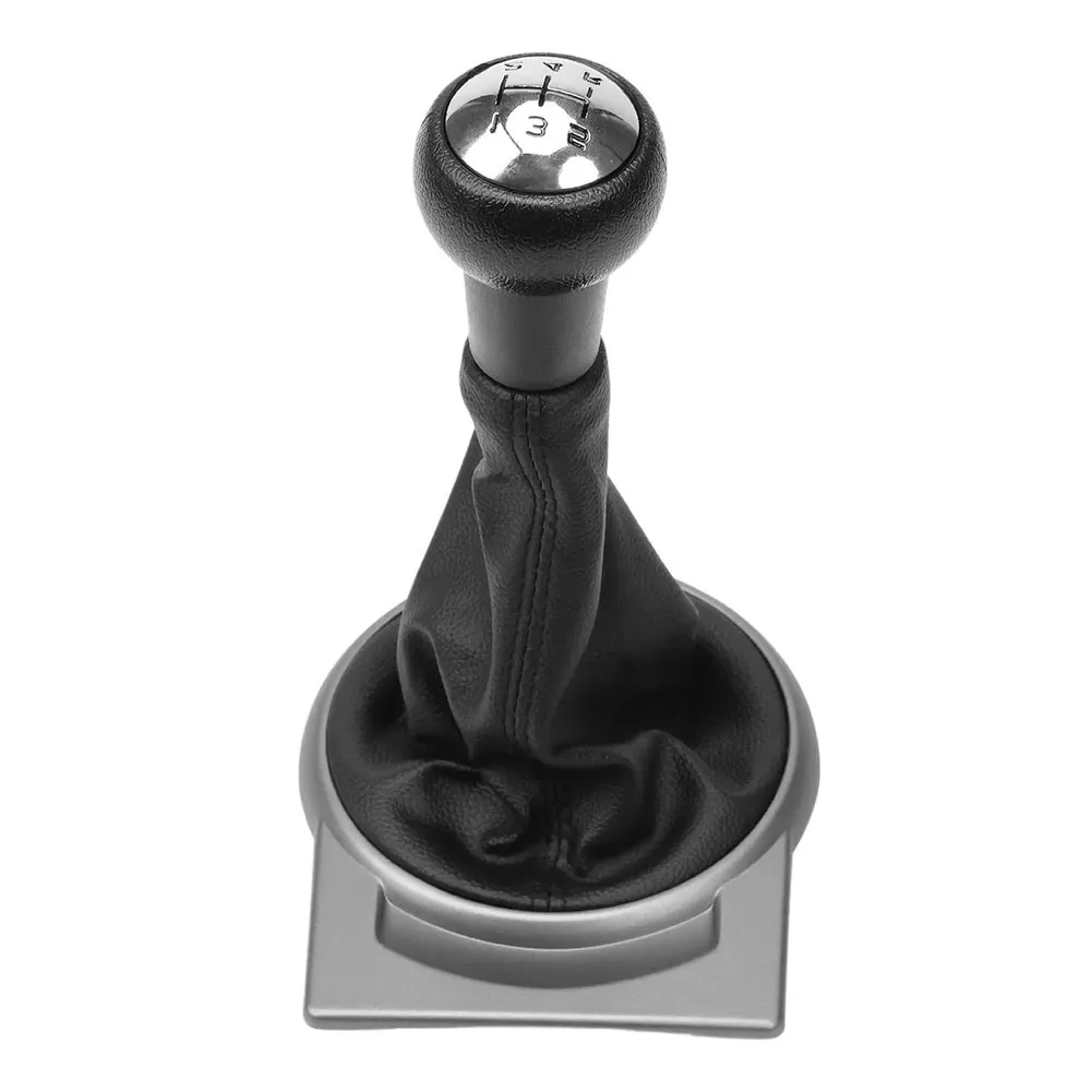 

5 Speed Manual Car Gear Shift Knob With Gear Shift Cover For C4 MK1 2004-2008 Plastic SLIVER Black Car Accessories