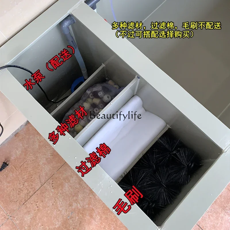 Thickened Koi Pond Fish Box Fish Globe Water Pump with Filter Tank Change Water Mute Circulation Filter Box