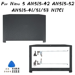 Pièces pour Acer Nitro 5 AN515-42 AN515-41 AN515-51 AN515-52 53 N17C1 LCD Couverture Arrière AP211000700 / LCD Avant Lunette Couverture/Charnières