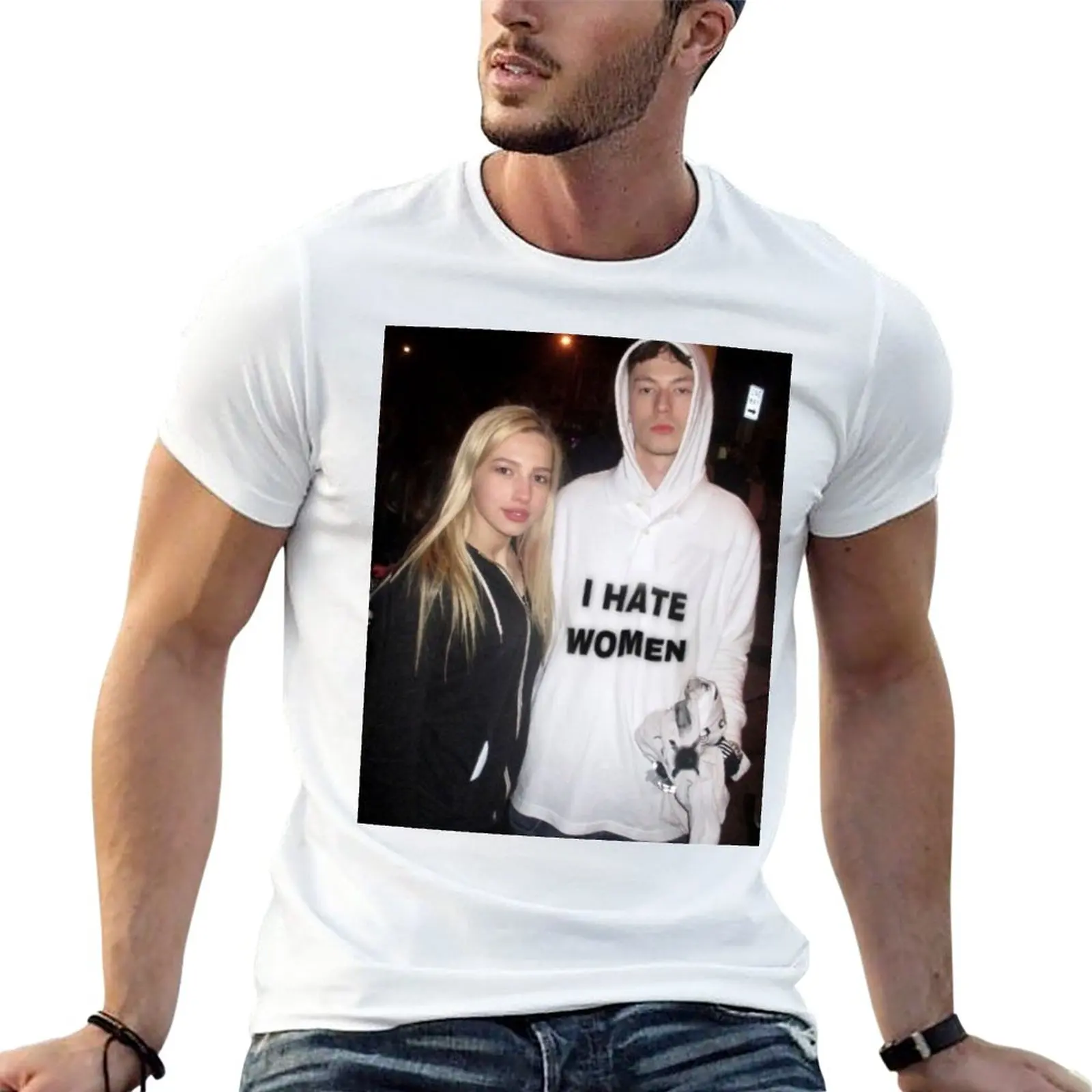 Nowy Bladee nienawidzę t-shirt damski koszulka z motywem Anime koszulka w stylu vintage bluzka w rozmiarze plus size waga ciężka t-shirty dla mężczyzn