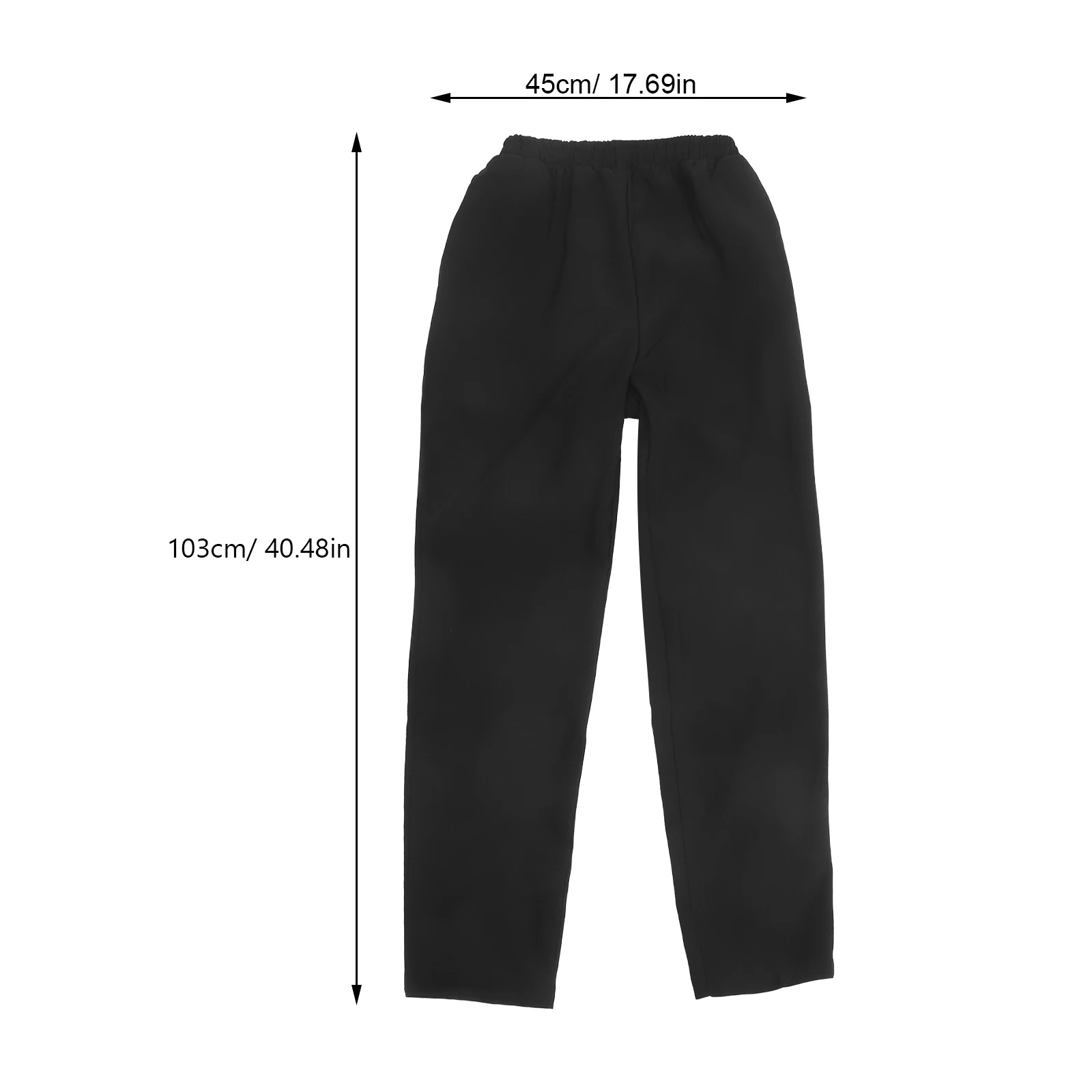 Pantaloni da cuoco traspiranti Abbigliamento da lavoro nero per uomo Donna Costume da cuoco da ristorante Forniture da cucina larghe in cotone poliestere
