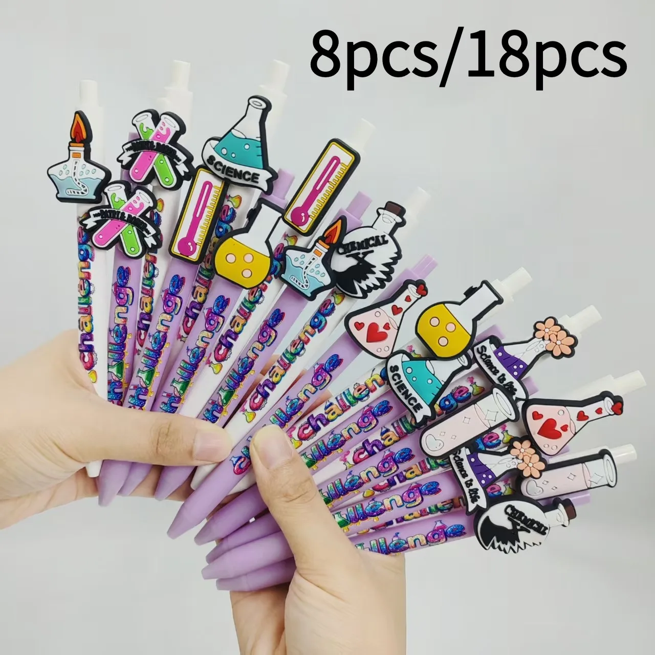 

8 шт./18 шт., бутылка для лабораторного эксперимента, тематическая подарочная ручка, креативная лабораторная бутылка, подарочная ручка, студенческая подпись, канцелярские принадлежности