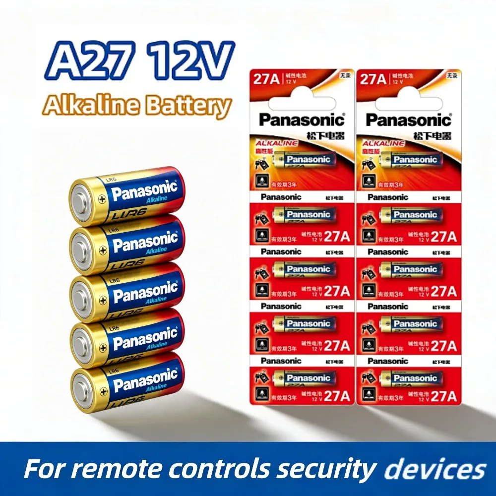 

2-50PCS 12V 27A A27 Alkaline Batteries Long-Lasting Battery for Household Remotes Doorbells and Small Electric Toys