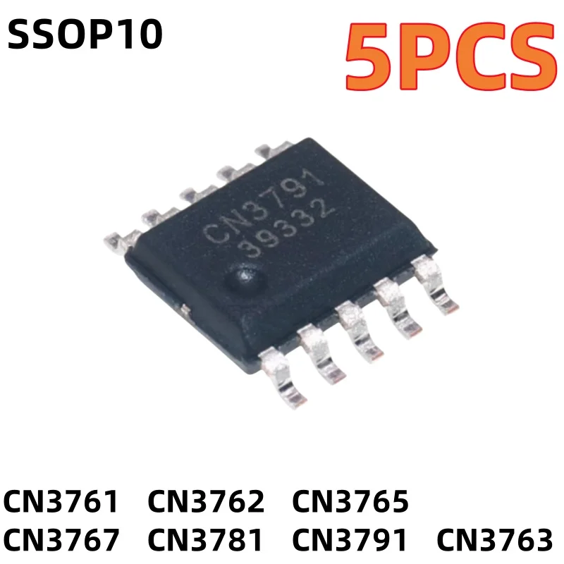 5PCS CN3761 CN3762 CN3765 CN3767 CN3781 CN3791 CN3763 SMT SSOP10 Single section 4A charging management chip IC