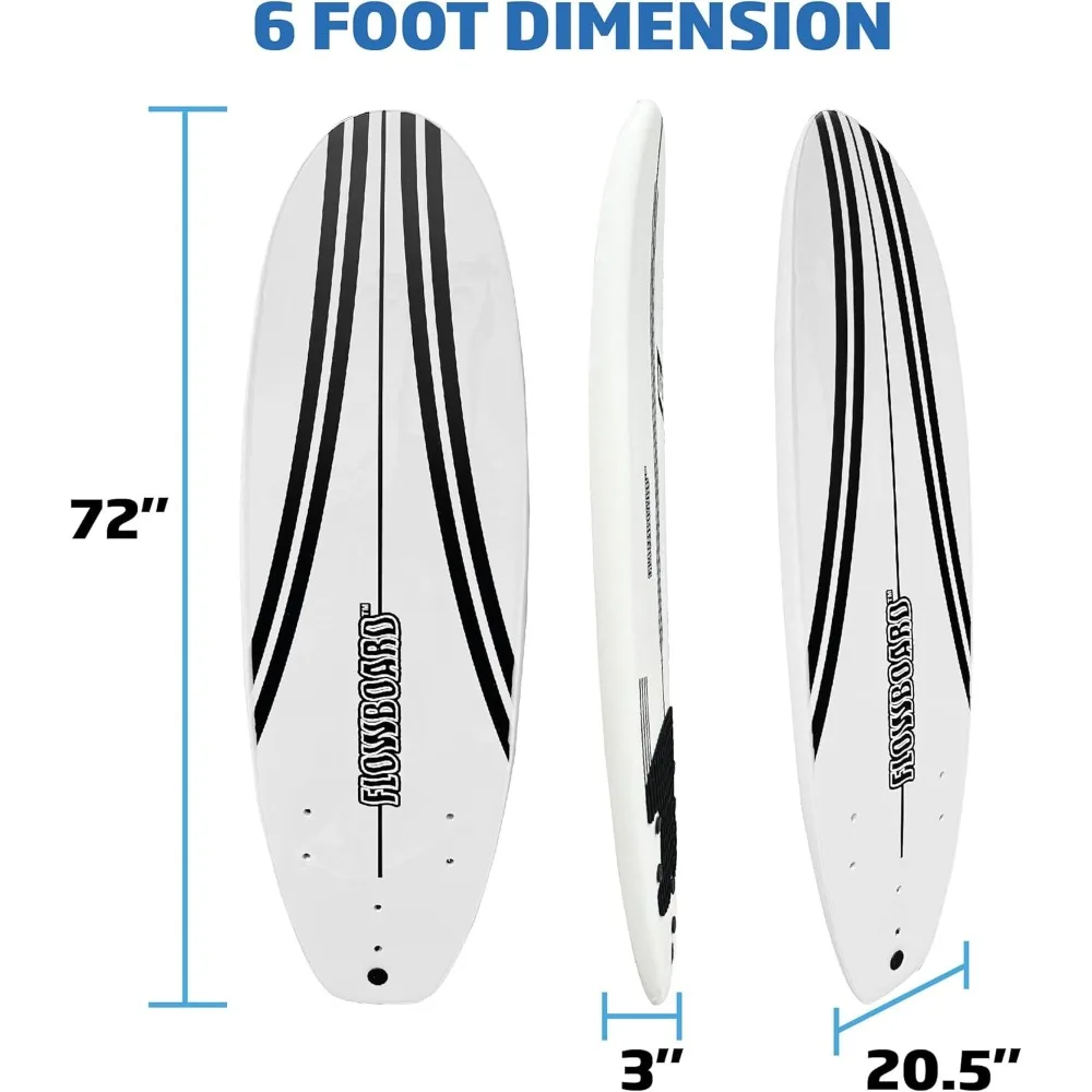 6' Foam Soft Surfboard with Fins 3