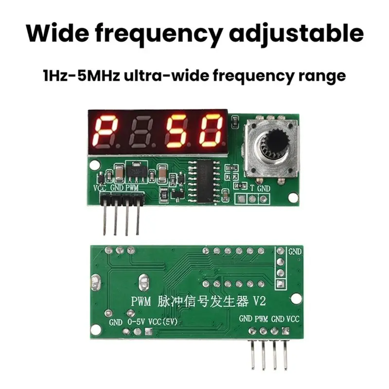 DT18 1Hz-5MHz Square Wave Function Signal Generator DIY Kit PWM Pulse Signal Generator Module for Electronics