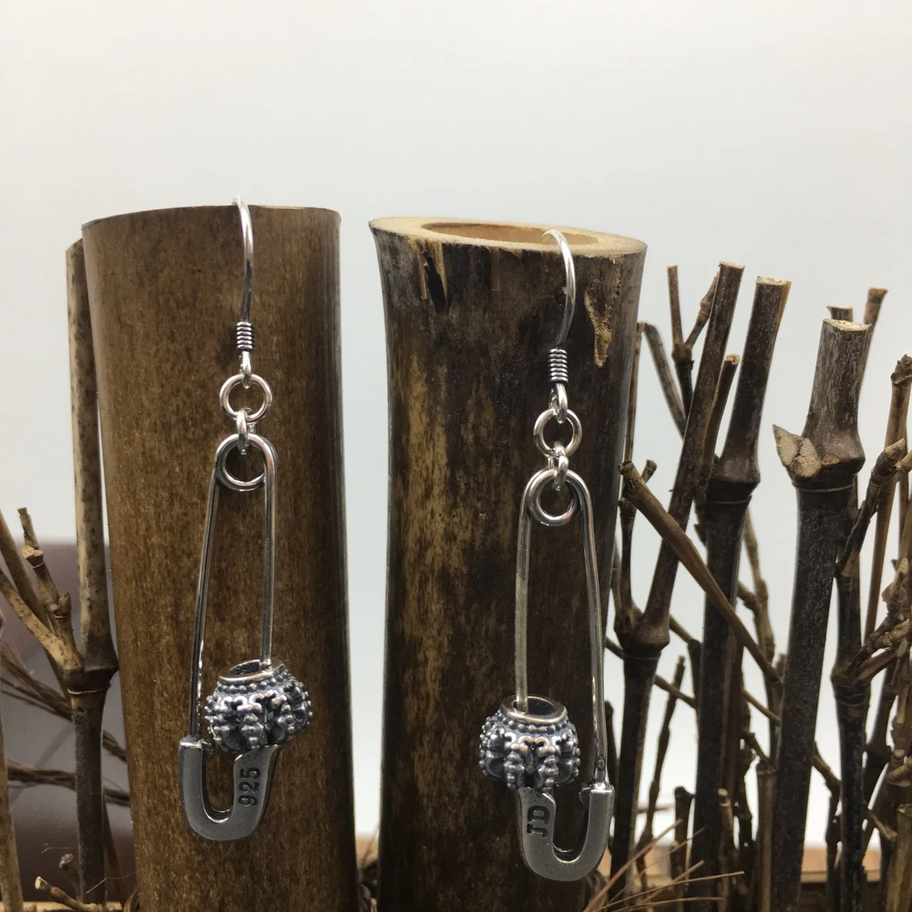 Pendientes de plata de ley s925 personalizados, adorno de plata tailandesa, pin de corona coreana, pendientes femeninos, tachuelas para las orejas