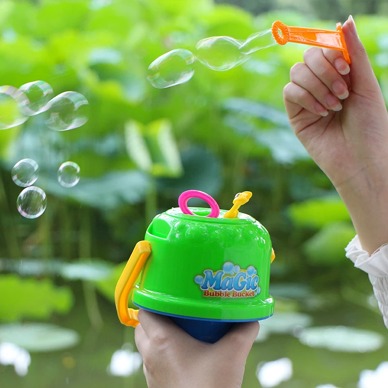 New Children Kids Boy Girl Blowing Bubble Toys Summer Anti-spill Bubble Bucket Outdoor Fun Toys Does Not Contain Water