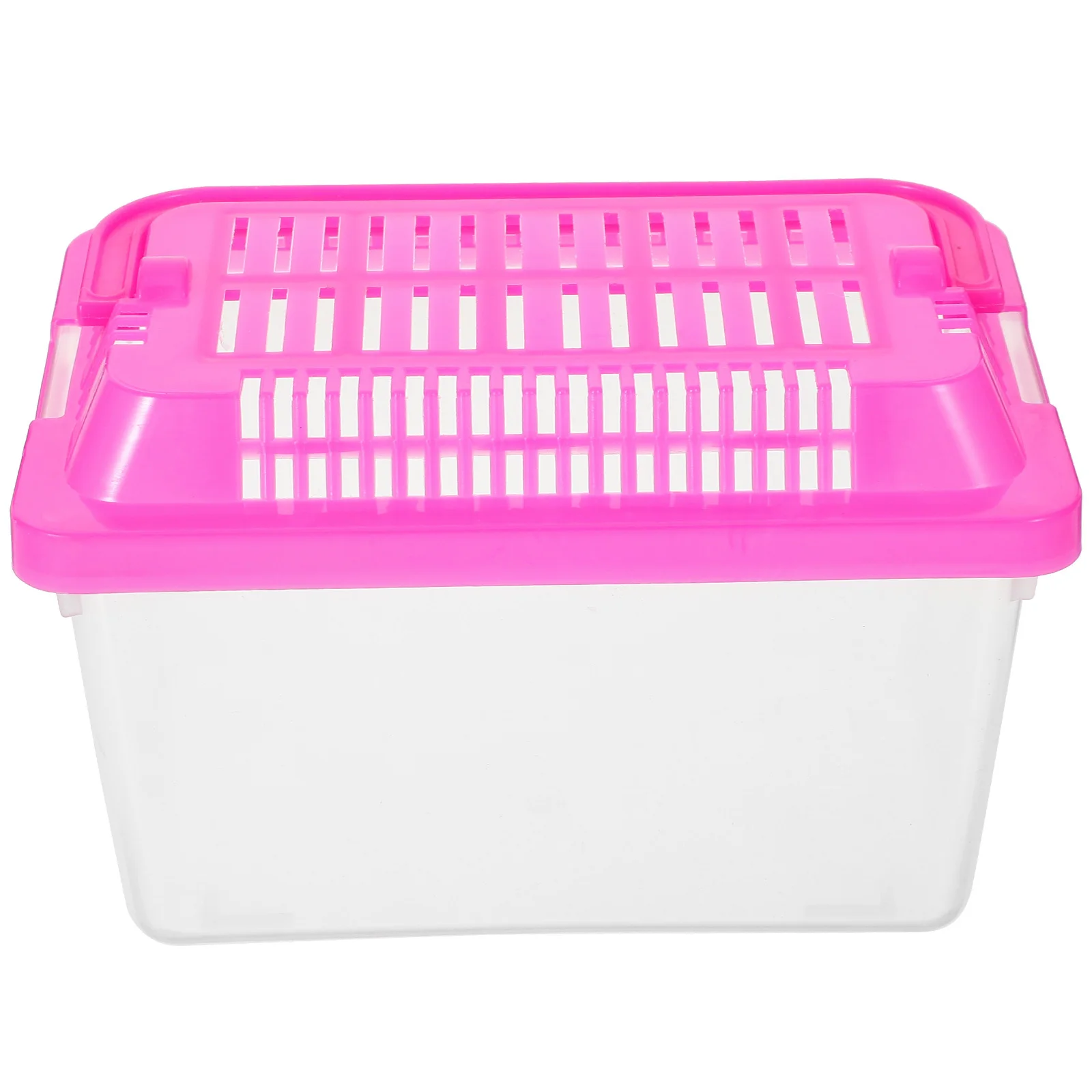 Portable Fish Tank Transparent Turtle Box Handheld Aquarium Compact Reptile Feeding Habitat Plastic Aquarium Portable Fish Tank