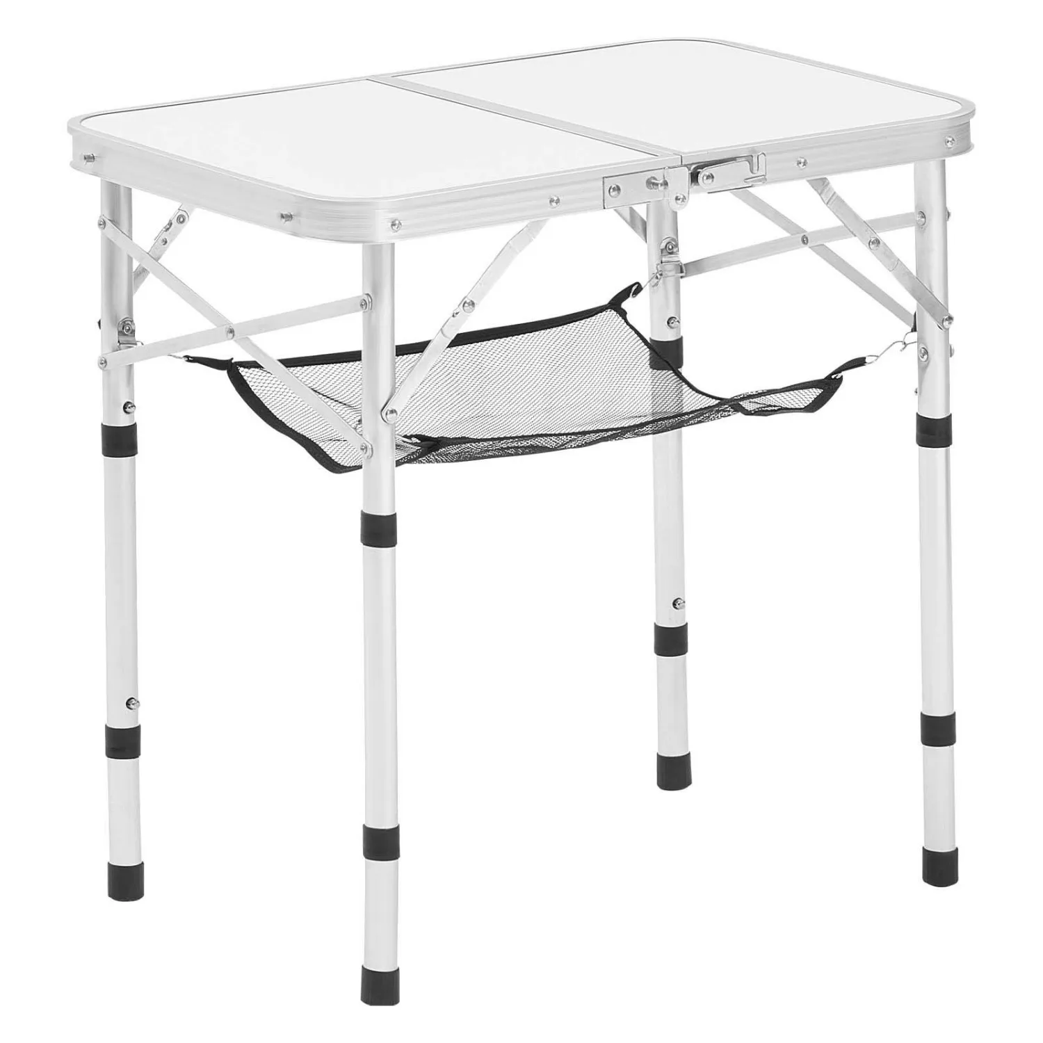 

Three-Stage Adjustable Folding Camping Table - 2ft MDF Tabletop, 66lbs Capacity, Portable for Indoor/Outdoor Use (10.2"/18.9"/23