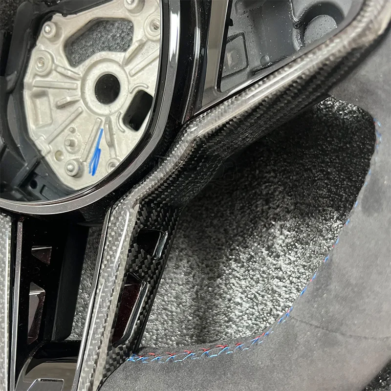 CS لسيارات BMW 3 4 5 سلسلة G20 G21 G80 G81 G22 G23 G26 G30 G32 G87 G80 جلد نابا عجلة قيادة رياضية مناسبة #6