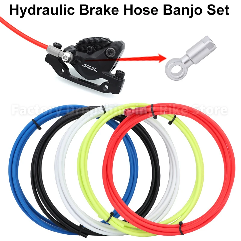 

Bicycle Hydraulic Disc Brake Hose 1.0m/2.0m*5.0mm Bike Banjo Set Oil Needle Olive Head Cycling Parts For Shimano BH90 XTR XT SLX