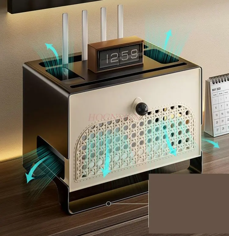 1pcs Router storage box, TV set-top box, hidden storage rack, wireless optical modem socket, broadband sorting