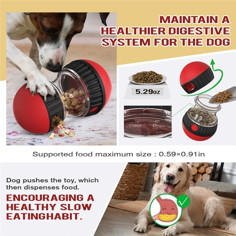 MAKE-Slow Food Dog Slow Feeder Rotating Food Leaking Super Ball Dog Puzzle Green