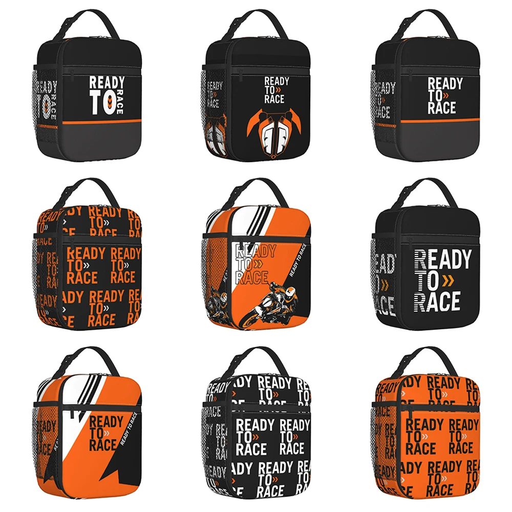 

Ready To Race Thermal Insulated Lunch Bags Motorbike Ride Bike Life Drift Bitumen Container Storage Food Box