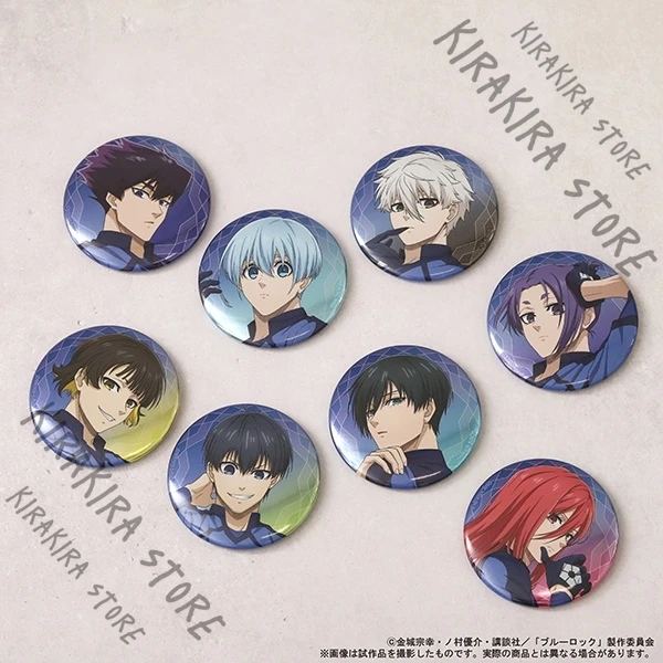 

BLUE LOCK Metal Character Badge Rin Itoshi Hiori You Nagi Seishiro Official Genuine Anime Emblem Breastpin Card Accessories