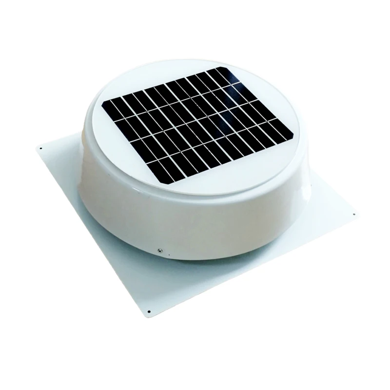 10W Solar Attic Fan Vent Roof Mounted Exhaust Ventilator 530CFM for Greenhouse Garage Mobile Toilet Garden Residential House