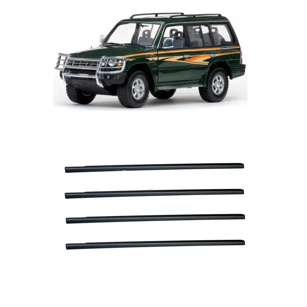 

4 шт., резиновые наружные оконные стекла для Pajero 2nd V20 MB669117 1989-1999, герметичная резина для стекла Montero, защита для 5 дверей