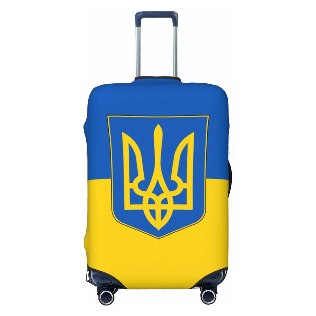 

Custom Flag Of Ukraine Travel Luggage Cover Washable Patriotic Suitcase Cover Protector Fit 18-32 Inch