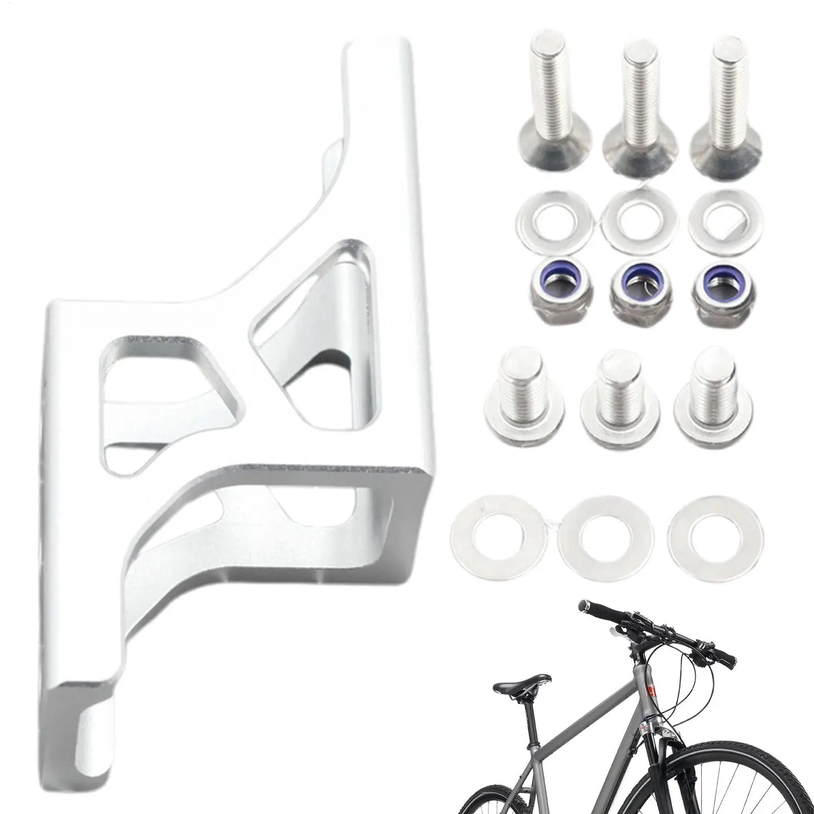 

Конвертер для велосипедного носового светильника, адаптер из алюминиевого сплава, адаптер для держателя сумки с приподнятым креплением для складного велосипеда, езды на велосипеде на открытом воздухе