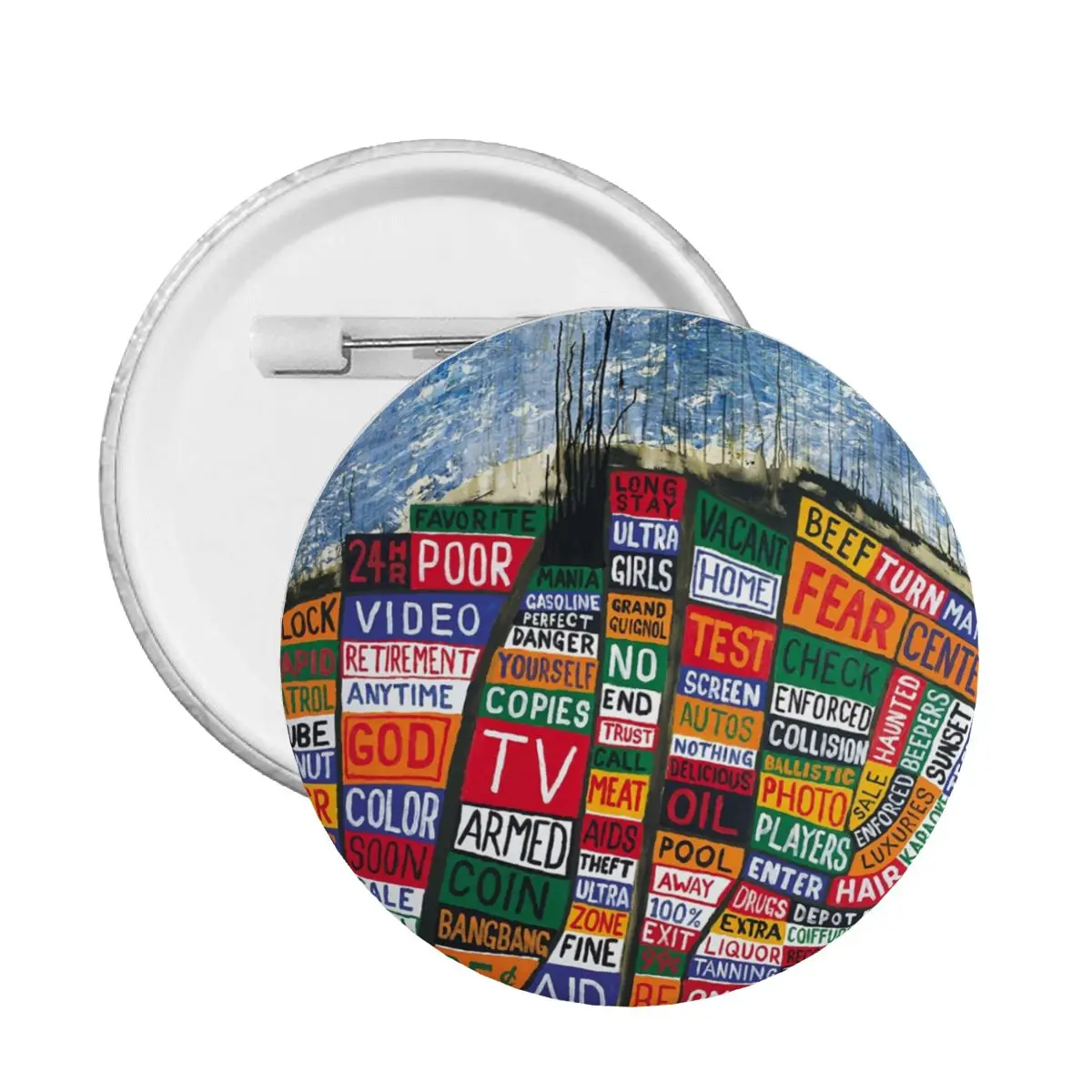 Radioheads British Rock Band Radio Pin Back Buttons Personalize Brooch Badge for Bags Pinback Birthday Gift