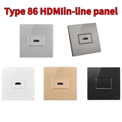 1PCS A straight head type 86 HDMI in-line panel manufacturer port HDTV number Interface wall socket
