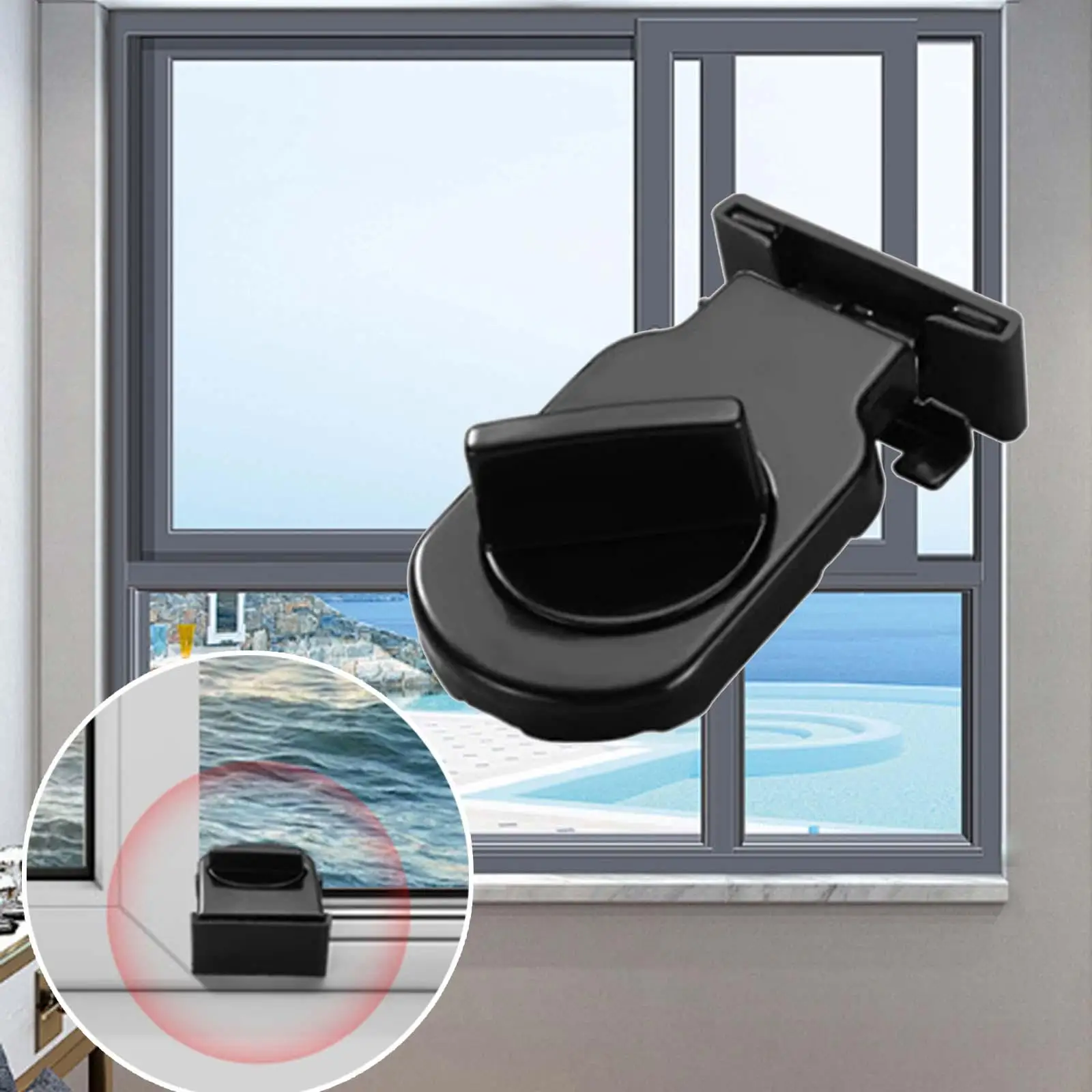 Sliding Window Stop Window Stopper Hardware Security Window Lock for Horizontal Sliding Window Nursery Classroom Home Apartment