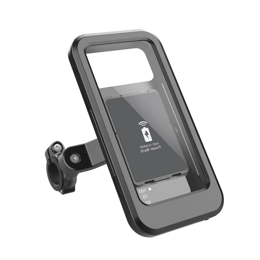 Supporto per cellulare impermeabile ricarica USB caricabatterie Wireless da 15W supporto per telefono cellulare Touch Screen universale per bici